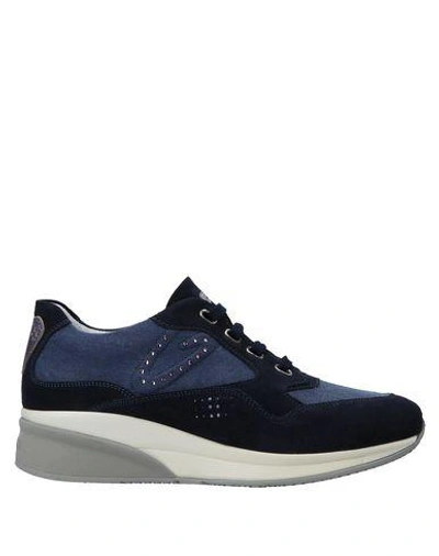 Shop Alberto Guardiani Sneakers In Blue