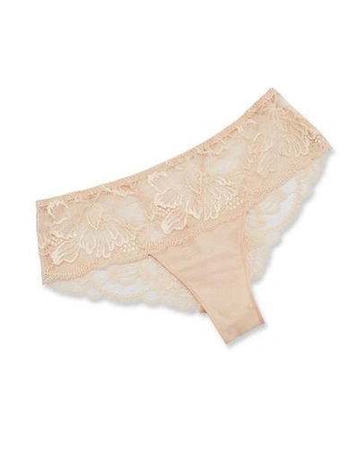 Shop Simone Perele Promesse Lace Boyshorts In Petal