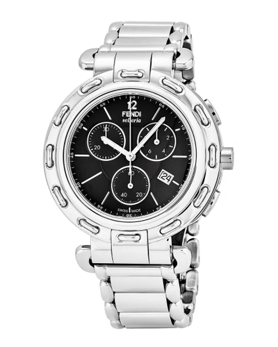 Shop Fendi Selleria Chronograph Swiss Quartz Watch In Nocolor