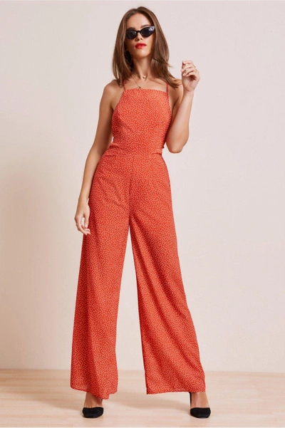 Shop Finders Keepers Solar Pantsuit In Red Polka Dot