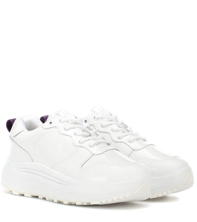 Shop Eytys Jet Patent Leather Sneakers In White