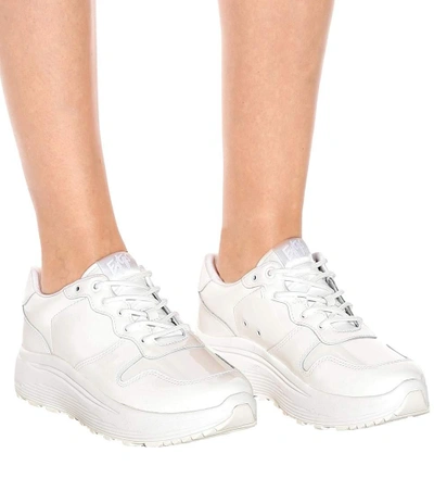 Shop Eytys Jet Patent Leather Sneakers In White