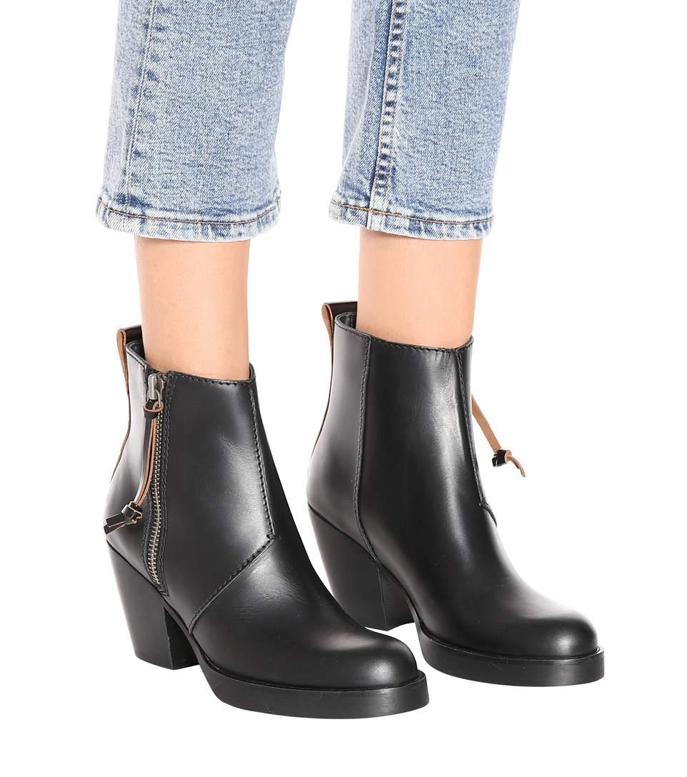 acne stacked heel boot