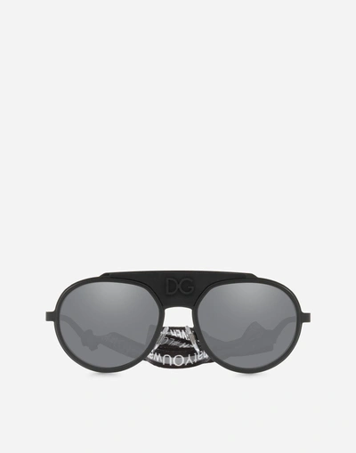 Shop Dolce & Gabbana Madison Sunglasses In Black