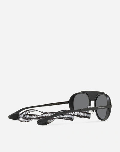 Shop Dolce & Gabbana Madison Sunglasses In Black