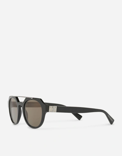 Shop Dolce & Gabbana Blues Sunglasses In Black