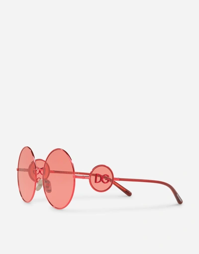 Shop Dolce & Gabbana Sicilian Sweet Sunglasses In Red
