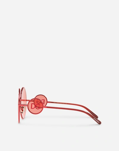 Shop Dolce & Gabbana Sicilian Sweet Sunglasses In Red