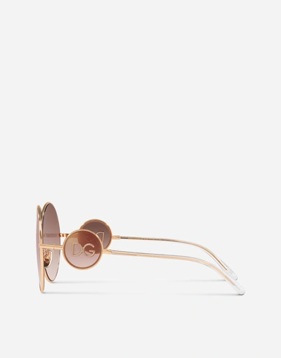 Shop Dolce & Gabbana Sicilian Sweet Sunglasses In Pink Gold