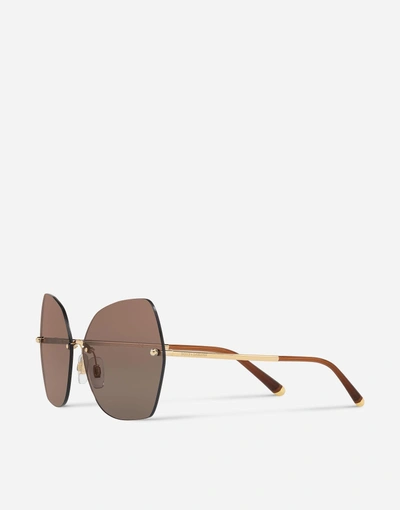 Shop Dolce & Gabbana Bell Sunglasses In Gold