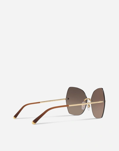 Shop Dolce & Gabbana Bell Sunglasses In Gold