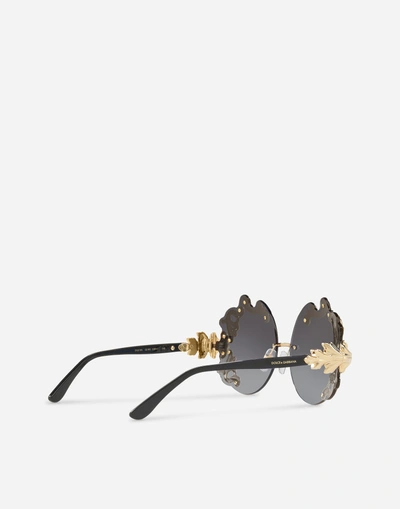 Shop Dolce & Gabbana New Baroque Sunglasses In Gold