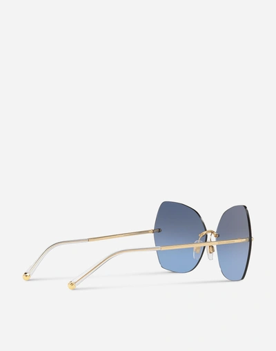 Shop Dolce & Gabbana Bell Sunglasses In Gold