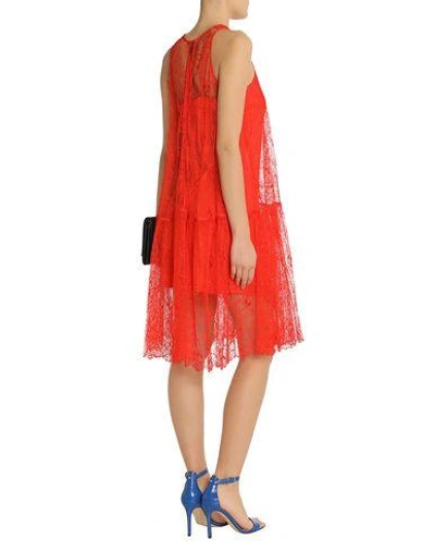 Shop Msgm Knee-length Dress In Red