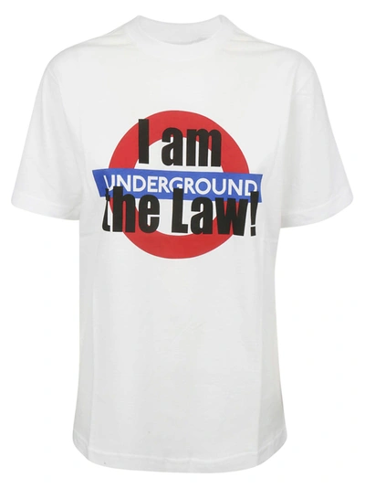 Shop Vetements I Am The Law T-shirt In White