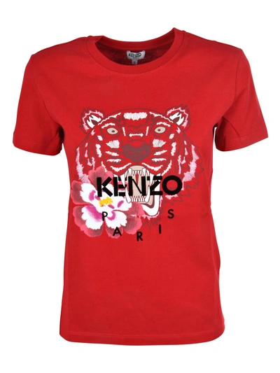 Shop Kenzo Flower Tiger T-shirt In Red