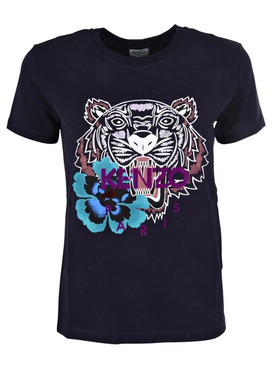 Shop Kenzo Flower Tiger T-shirt In Encre