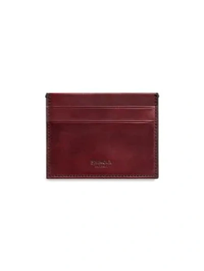 Shop Shinola Leather Card Case In Oxblood