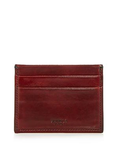 Shop Shinola Leather Card Case In Oxblood Red