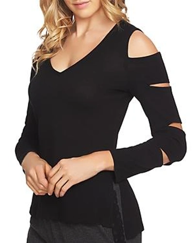 Shop 1.state Slit-sleeve Sweater In Rich Black