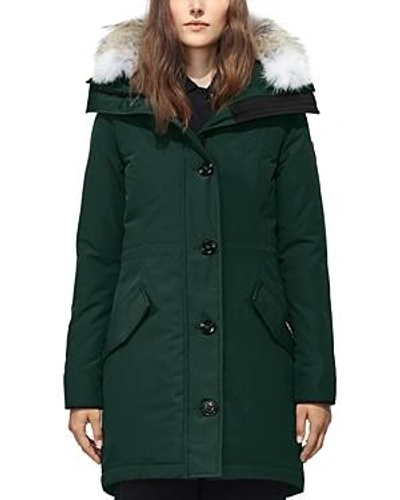 Shop Canada Goose Rossclair Fur Trim Down Parka In Spruce