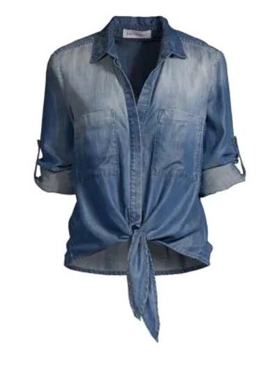 Shop Bella Dahl Tie-front Pocket Shirt In Beaumont Wash