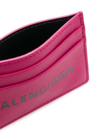 Shop Balenciaga Logo Print Cardholder - Pink