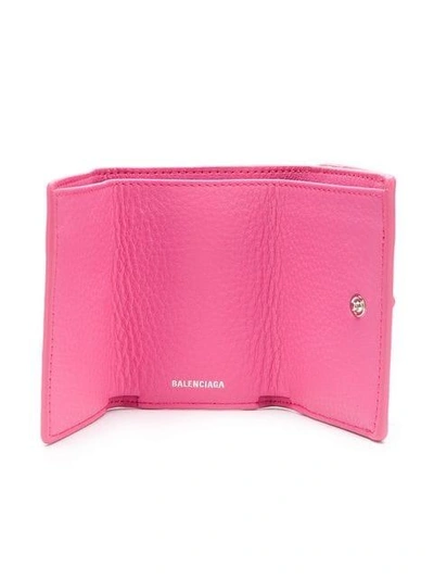 Shop Balenciaga Paper Mini Wallet In Pink