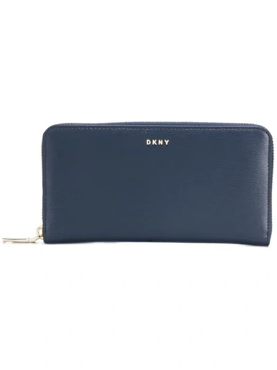 Shop Dkny Bryant Zipped Wallet - Blue
