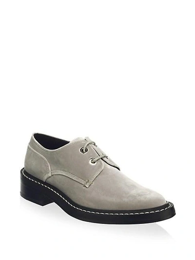 Shop Rag & Bone Kenton Velvet Oxfords In Grey