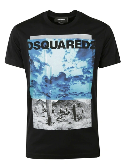 Shop Dsquared2 Printed T-shirt In Black
