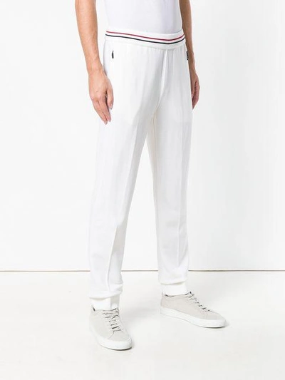 Shop Z Zegna Straight Leg Track Pants In White