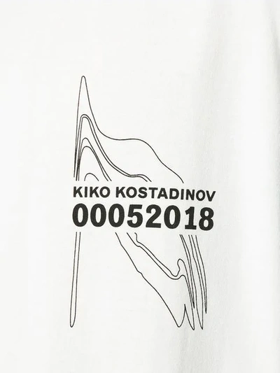 Shop Kiko Kostadinov Logo Print T In White