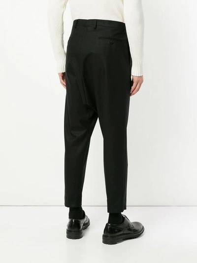 Shop Sartorial Monk Cropped High Waisted Trousers - Black