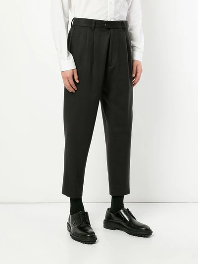 Shop Sartorial Monk Cropped Trousers - Grey