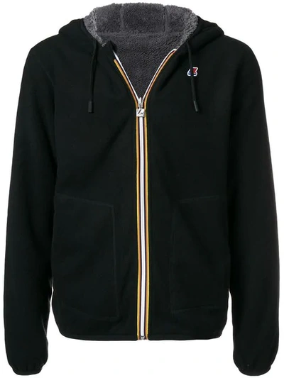 Shop K-way Short Hooded Jacket - Black