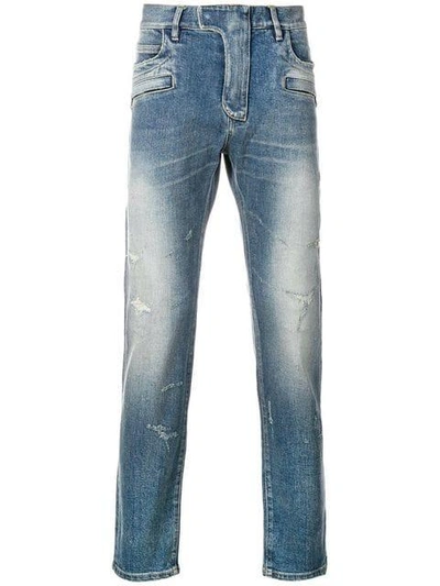 Shop Balmain Slim-fit Jeans In Blue