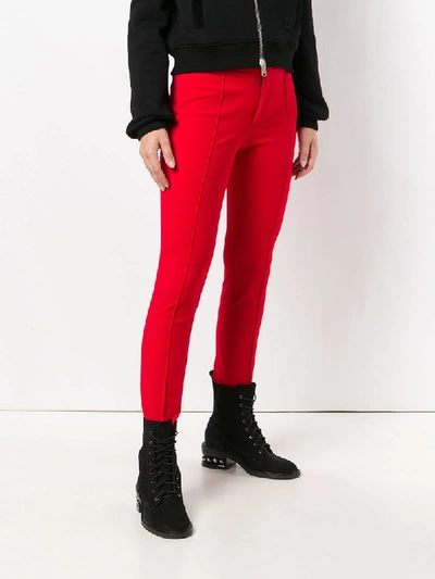 Shop Moncler Grenoble Skinny Stretch Trousers - Red