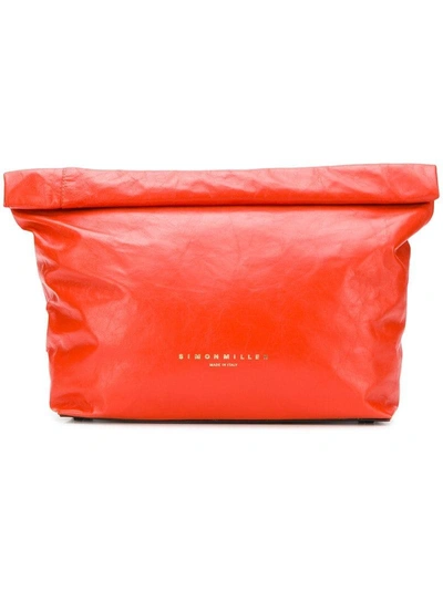Shop Simon Miller Loose Fitted Clutch Bag - Yellow & Orange