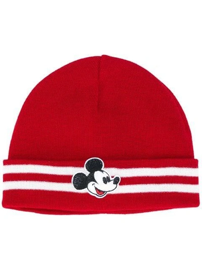 Shop Gcds Mickey Mouse Beanie In Red