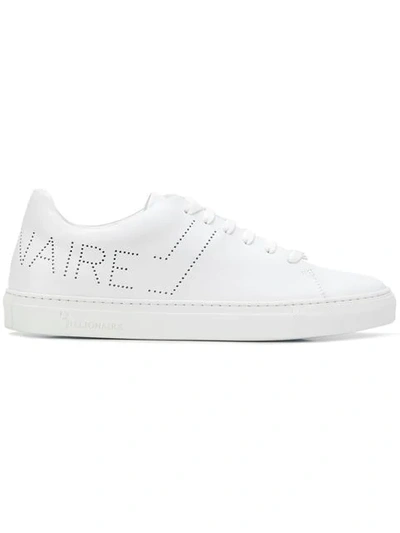 perforated logo sneakers