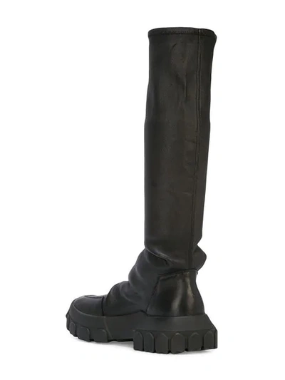 Shop Rick Owens Tractor Sock Boots In Black