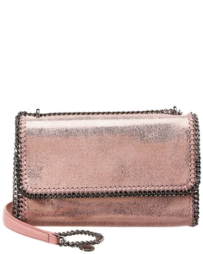 Shop Stella Mccartney Falabella Chamois Shoulder Bag In Pink