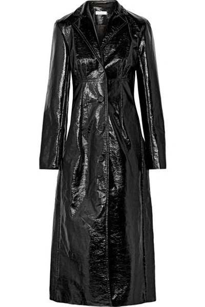 Shop Beaufille Magna Cotton-blend Vinyl Trench Coat In Black