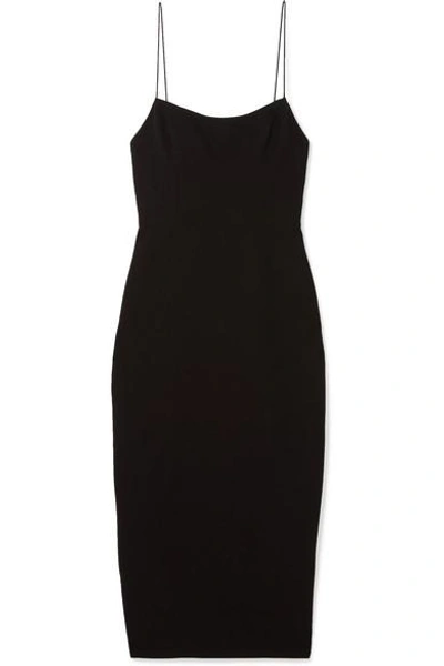 Shop Alex Perry Zane Stretch-cady Dress In Black