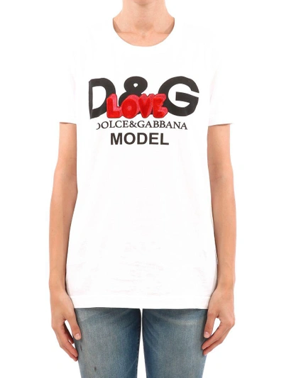 Shop Dolce & Gabbana T-shirt In White Cotton