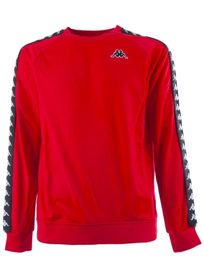 Kappa 222 Banda Sweatshirt Ghiamis In Rosso/nero | ModeSens