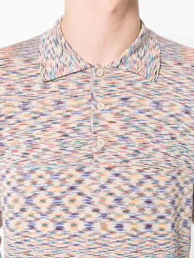 Shop Missoni Abstract Patterned Polo Top - Neutrals