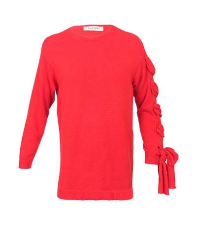 Shop Valentino Red Bow Sweater