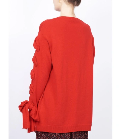 Shop Valentino Red Bow Sweater
